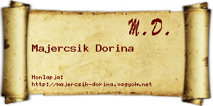 Majercsik Dorina névjegykártya