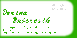 dorina majercsik business card